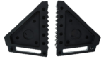 MAXXHAUL 70472: 2-Pack Heavy Duty Black Wheel Chocks, Solid Rubber, 8"x4"x6