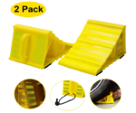 LEAD BRAND Wheel Chocks: Non Slip Base, RV&Trailer, L8xW4.7xH4.1, Pack of 2