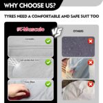 K-Musculo RV Tire Covers: Heavy-Duty Leather, 2 Pack, 30"-32" Dia - Gray