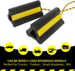 Sturdy Wheel Chocks [2 Pair 4 Pack] for Travel Trailers - Heavy Duty Rubber