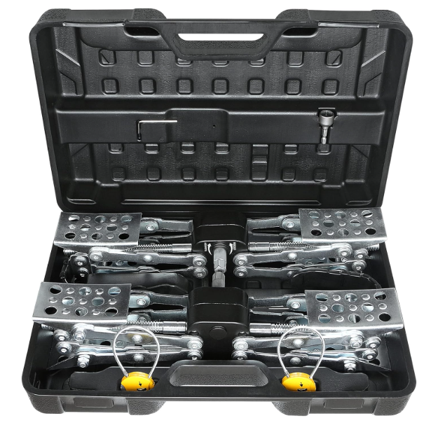 Adjustable X-Shaped RV Wheel Chocks - Dual Axel Camping Gear (2 Pack)