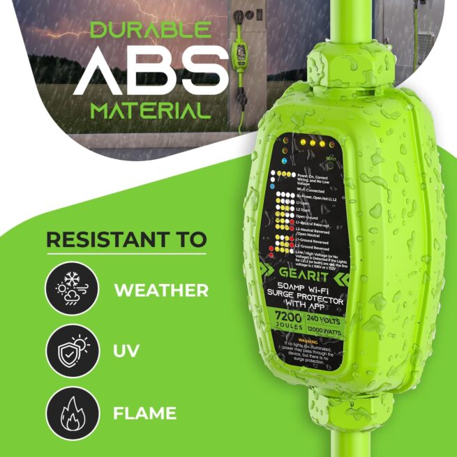 GearIT RV Surge Protector 50A: Wi-Fi, Real-Time Monitoring