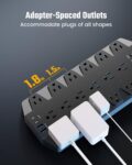 Superdanny Surge Protector: 18 Outlets, USB Ports | Black