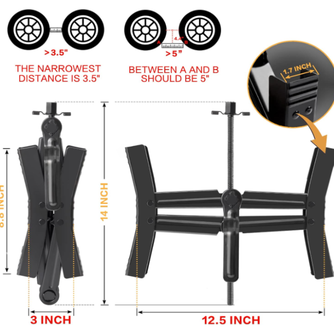 Camper Wheel Chock Sets | Heavy Duty | Double Speed | RV Tire Lock | Fits 3.5”-12