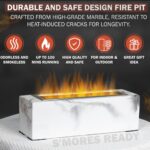 Tabletop Fire Pit Concrete, Smokeless, Marble - Personal Fireplace