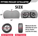 K-Musculo RV Tire Covers: Heavy-Duty Leather, 2 Pack, 30"-32" Dia - Gray