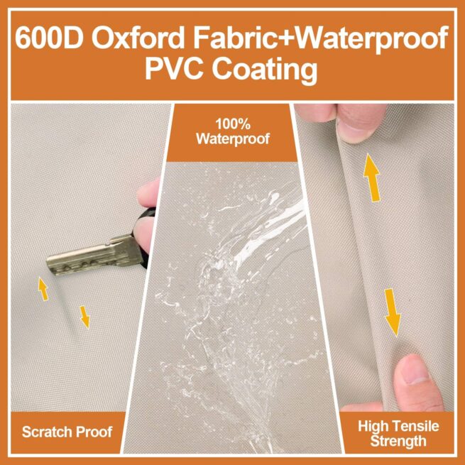 Leader Accessories 4-Pack Tire Covers - Heavy Duty Waterproof - Universal Fit - Tan