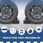 Premium 4-Pack Rubber Wheel Chocks for Car, RV, Truck & ATV - 8x4x6 Black