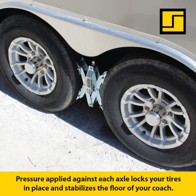 Stromberg Carlson JBP-T217.2 Tandem Axle T-Chock - RV Wheel Chock (2-Pack)