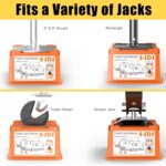 Trailer Jack Blocks 4 Pack: RV Camper Leveling Blocks for Tongue Jacks & Stabilizers