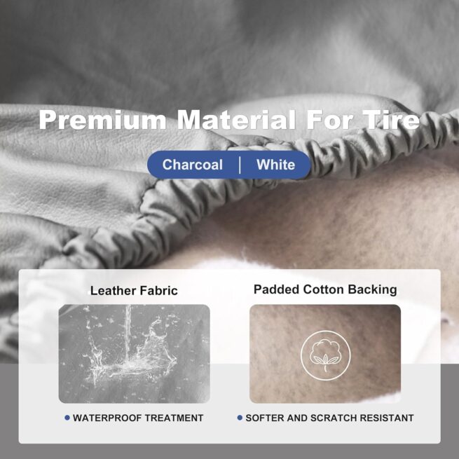 Explore Land Tire Covers 4 Pack - Tough Wheel Protector for Truck, SUV, Trailer