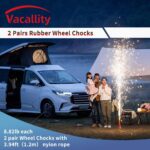 Sturdy Wheel Chocks [2 Pair 4 Pack] for Travel Trailers - Heavy Duty Rubber