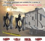 2Pcs Camper Wheel Chock Stabilizer: Heavy Duty RV Tire Lock + Wrench