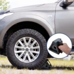 Premium 4-Pack Rubber Wheel Chocks for Car, RV, Truck & ATV - 8x4x6 Black