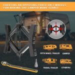 Camper Wheel Chock Sets | Heavy Duty | Double Speed | RV Tire Lock | Fits 3.5”-12
