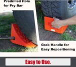 SECURITYMAN Wheel Chocks (2 Pack) - Non-Slip Rubber for Trailers, RVs - Orange