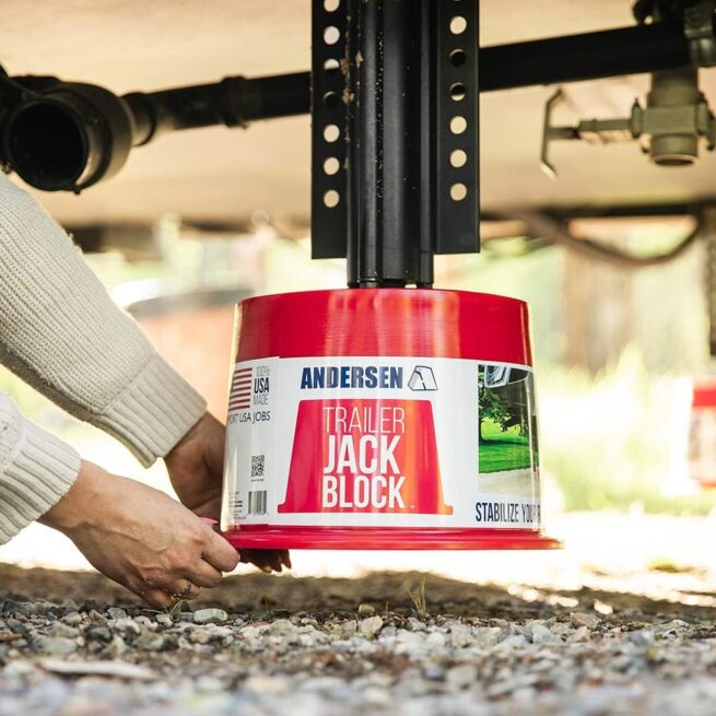 ANDERSEN HITCHES | RV Accessories: 6-Pack Trailer Jack Blocks + Free Clean Step