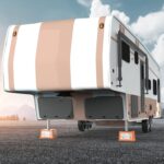 Trailer Jack Blocks 4 Pack: RV Camper Leveling Blocks for Tongue Jacks & Stabilizers