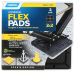 Camco Camper Leveling Block Flex Pad - Non-Slip, Weatherproof - 8.5” x 8.5”, 2-Pk