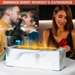 Tabletop Fire Pit Concrete, Smokeless, Marble - Personal Fireplace