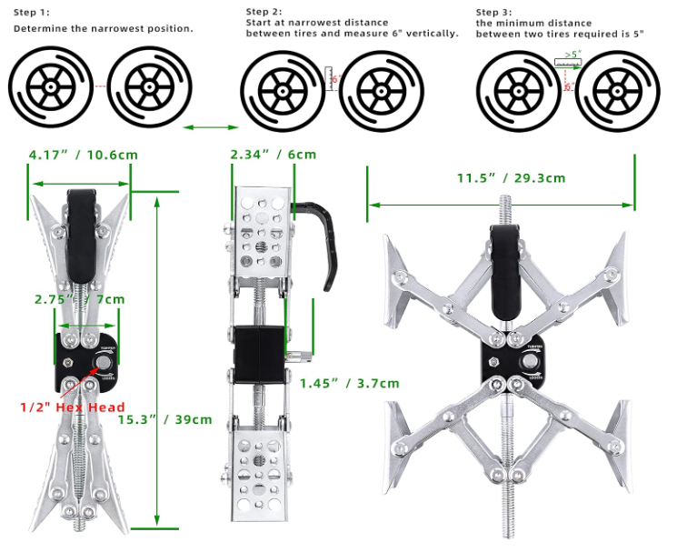 Adjustable X-Shaped RV Wheel Chocks - Dual Axel Camping Gear (2 Pack)