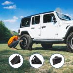 Premium 4-Pack Rubber Wheel Chocks for Car, RV, Truck & ATV - 8x4x6 Black