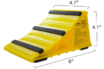 LEAD BRAND Wheel Chocks: Non Slip Base, RV&Trailer, L8xW4.7xH4.1, Pack of 2