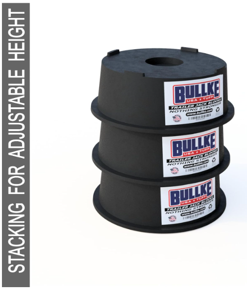 USA-Made Trailer Jack Block | Tested to 18,000 lbs | Stabilizing Pads