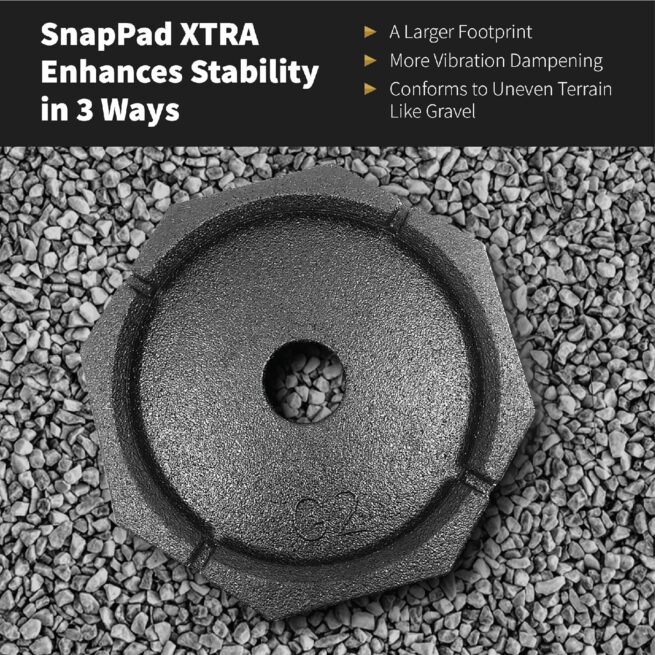 SnapPad Xtra (4-Pack) | RV Leveling: 9” Jack Feet, 61% More Stability | 5lbs/Pad | 11” Width