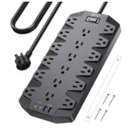Superdanny Surge Protector: 18 Outlets, USB Ports | Black