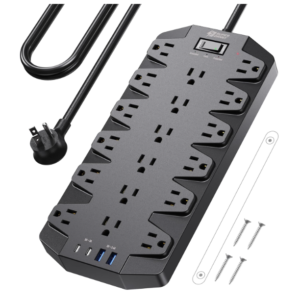 Superdanny Surge Protector: 18 Outlets, USB Ports | Black
