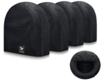 4-Pack Upgraded 5-Layer Nonwoven RV Tire Covers, Waterproof & Anti-UV, 30-32 (L), Black