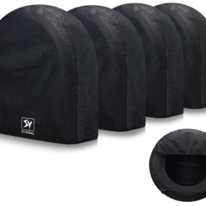 4-Pack Upgraded 5-Layer Nonwoven RV Tire Covers, Waterproof & Anti-UV, 30-32 (L), Black