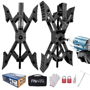 RVPNR Camper X-Chock Stabilizer: Adjustable, Hex Socket, Password Locks