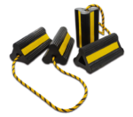 Sturdy Wheel Chocks [2 Pair 4 Pack] for Travel Trailers - Heavy Duty Rubber