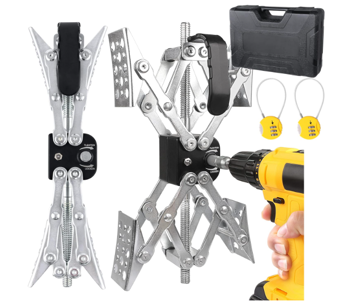 Adjustable X-Shaped RV Wheel Chocks - Dual Axel Camping Gear (2 Pack)