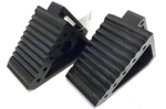 MAXXHAUL 70472: 2-Pack Heavy Duty Black Wheel Chocks, Solid Rubber, 8"x4"x6