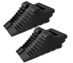 Heavy Duty Rubber Wheel Chocks - 2 Pack Black, 8.6" x 3.7" x 4.7" - Car, RV, Truck