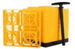 Camco FasTen RV Leveling Blocks: Interlocking Design, Customizable Height, Yellow, 10-Pack