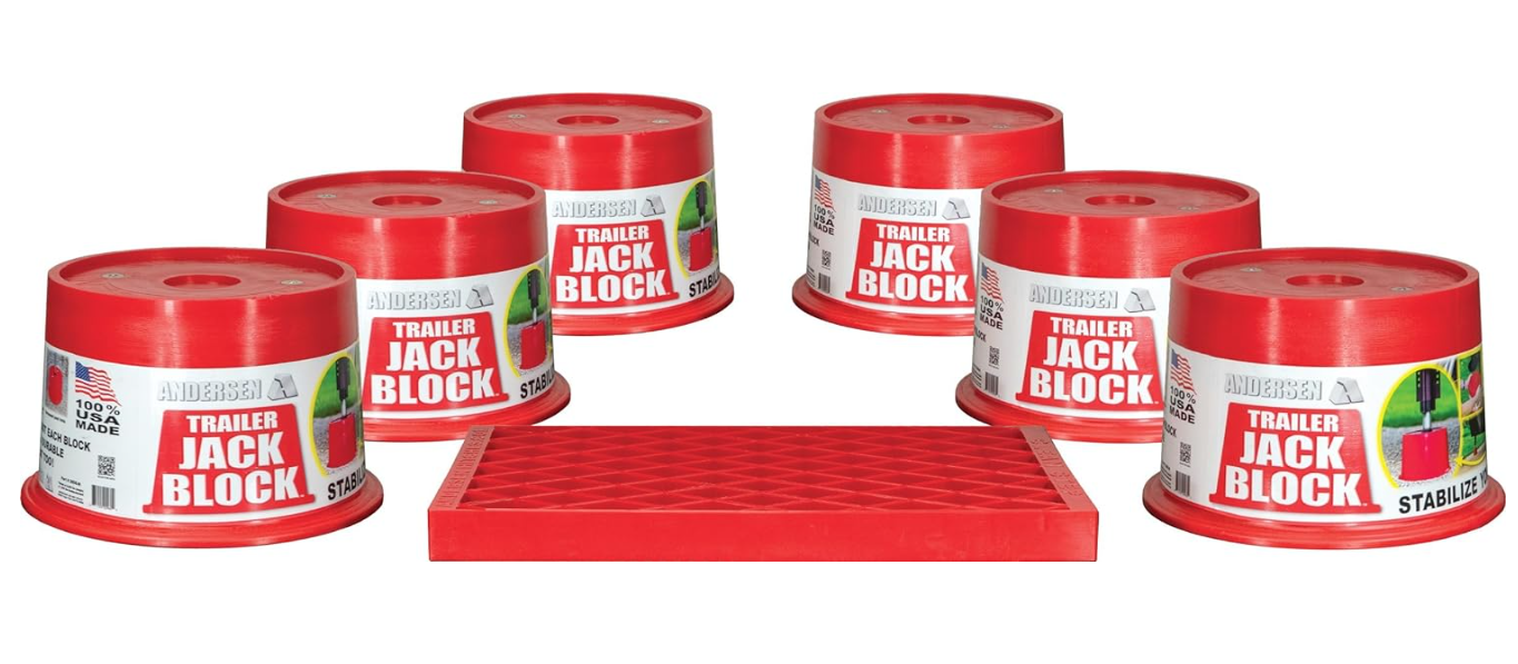 ANDERSEN HITCHES | RV Accessories: 6-Pack Trailer Jack Blocks + Free Clean Step