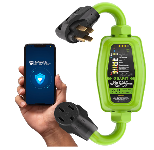 GearIT RV Surge Protector 50A: Wi-Fi, Real-Time Monitoring